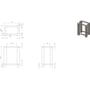 Technische tekening, Forzalaqua Onderstel Staal 60x40x80 cm Mat Zwart, 8060102