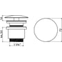 Technische tekening, Clou InBe Plug niet afsluitbaar Chroom, IB/06.51010.S