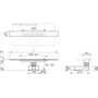 Technische tekening, Easy Drain R-Line Wall Douchegoot 120 cm RVS, RLINE-1200W-WPS