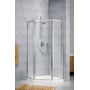 Sealskin Duka 1100 5-hoek 100x100(B)x190(H)cm (deurmaat 63.6, met swingdeur) zilver hoogglans chinchilla glas