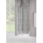Sealskin Duka 1400 swingdeur R.draaiend 75(B)x195(H) cm (met vaste wand, tussen 2 muren, gemonteerd op een vloer - glas midden) mat zilver gesatineerd glas