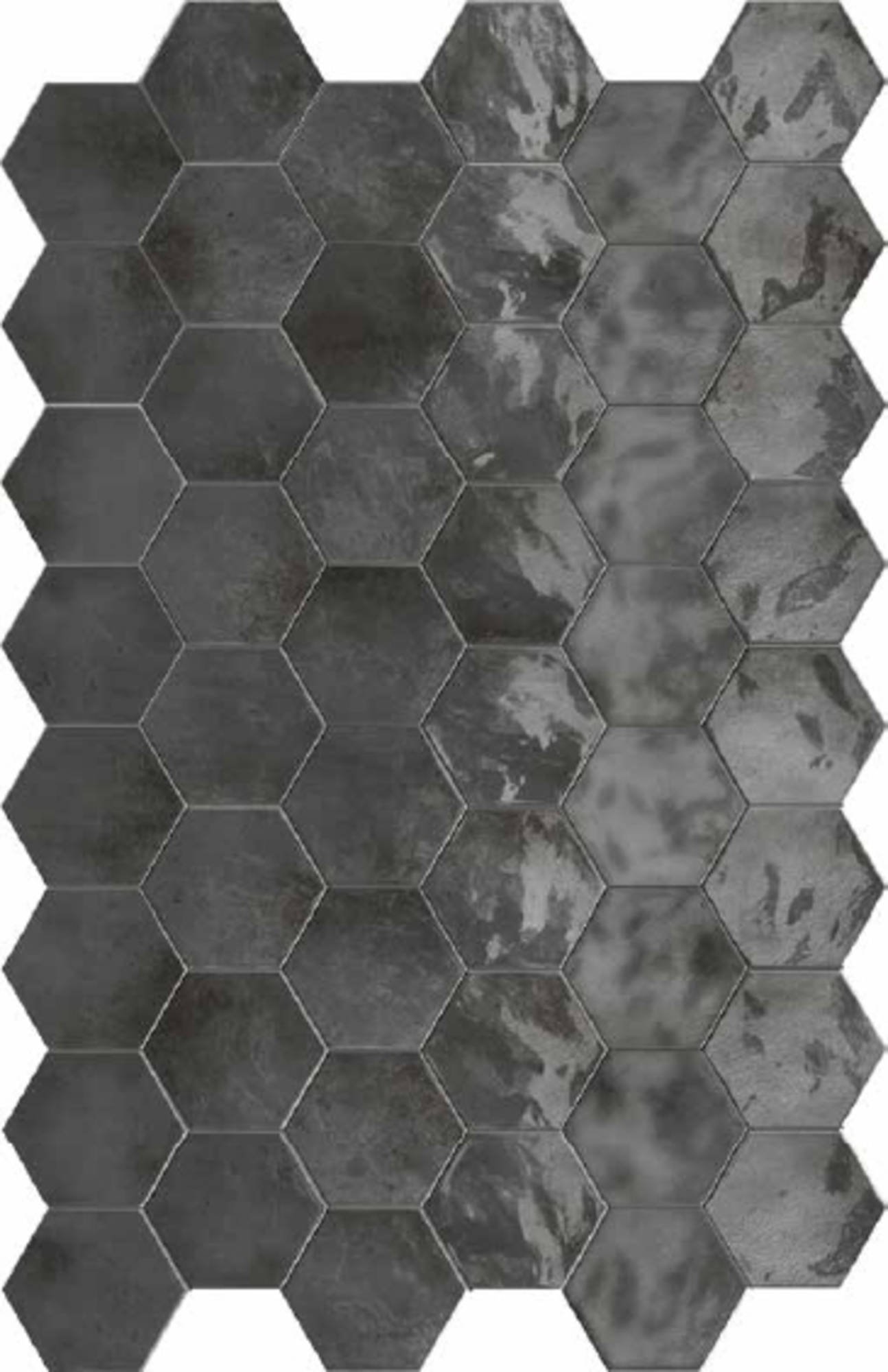 Wandtegel Terratinta Betonmetal 15x17,1x0,9 cm Black Steel 0,59 M2