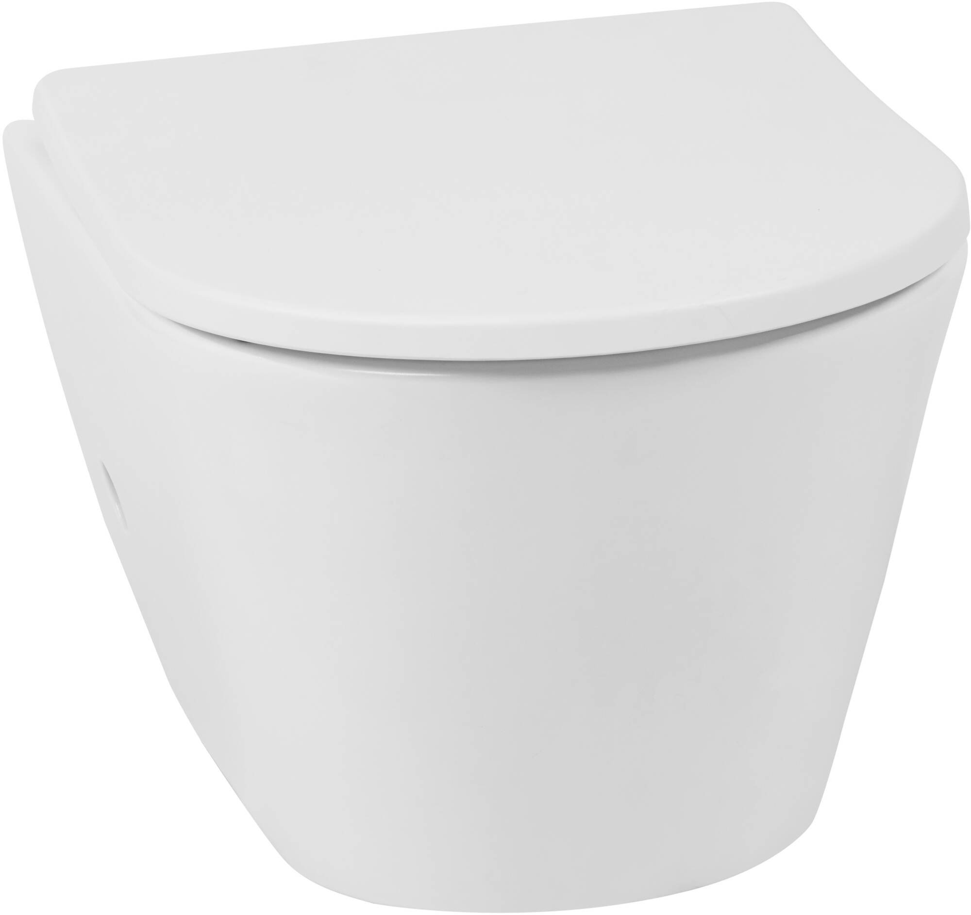 Saqu Wash 2.0 randloos hangtoilet met warm/koud water bidetkraan en toiletbril Mat wit