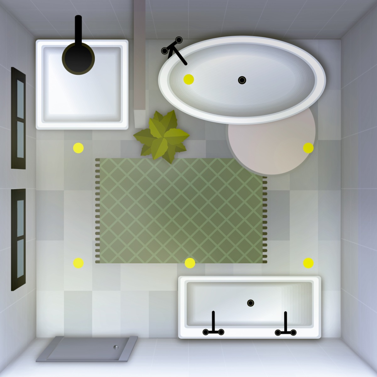 verlichtingsplan badkamer