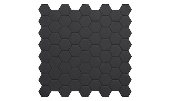 Hexagon tegels op een matje