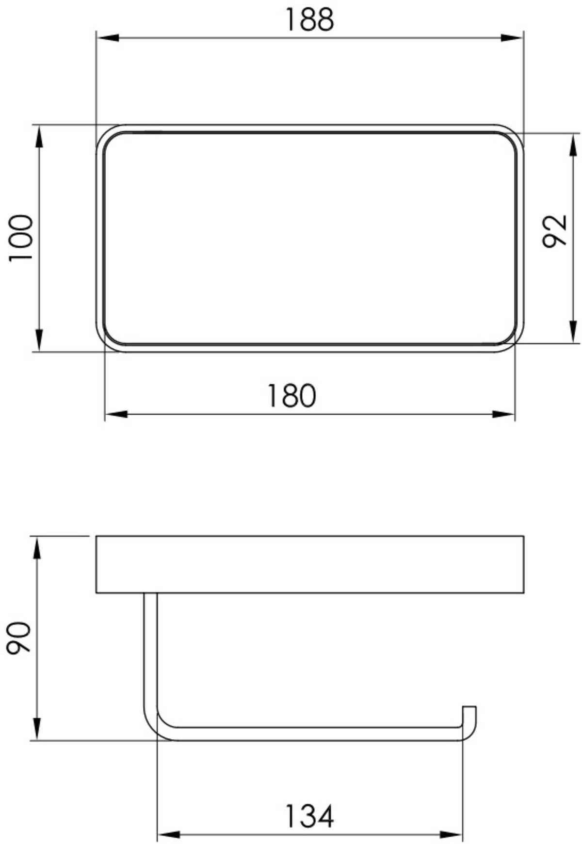 Esato Toilettenpapierhalter – Federbelastet, Gebürstetes Nickel, Wandmontiert