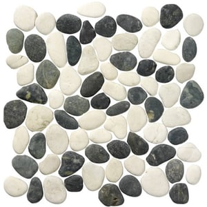 Vloertegel Terre d'Azur Stone 30x30x1,2 cm Wit / Antracite 1M2