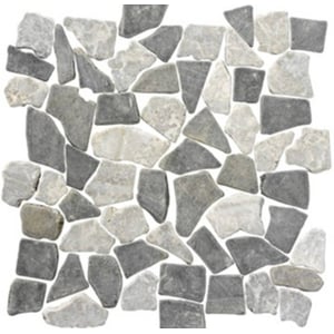 Vloertegel Terre d'Azur Stone 30x30x1 cm Licht Grijs / Antracite 1M2