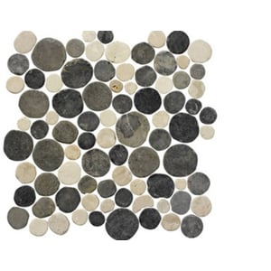 Vloertegel Terre d'Azur Coins 30x30x1 cm Wit/Antracite 1M2
