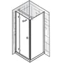 HSK Atelier Zijwand voor douchedeur 90x200cm Chroom / Helder Glas
