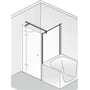 HSK Atelier Verkorte zijwand voor douchedeur 75x178cm Chroom / Helder Glas