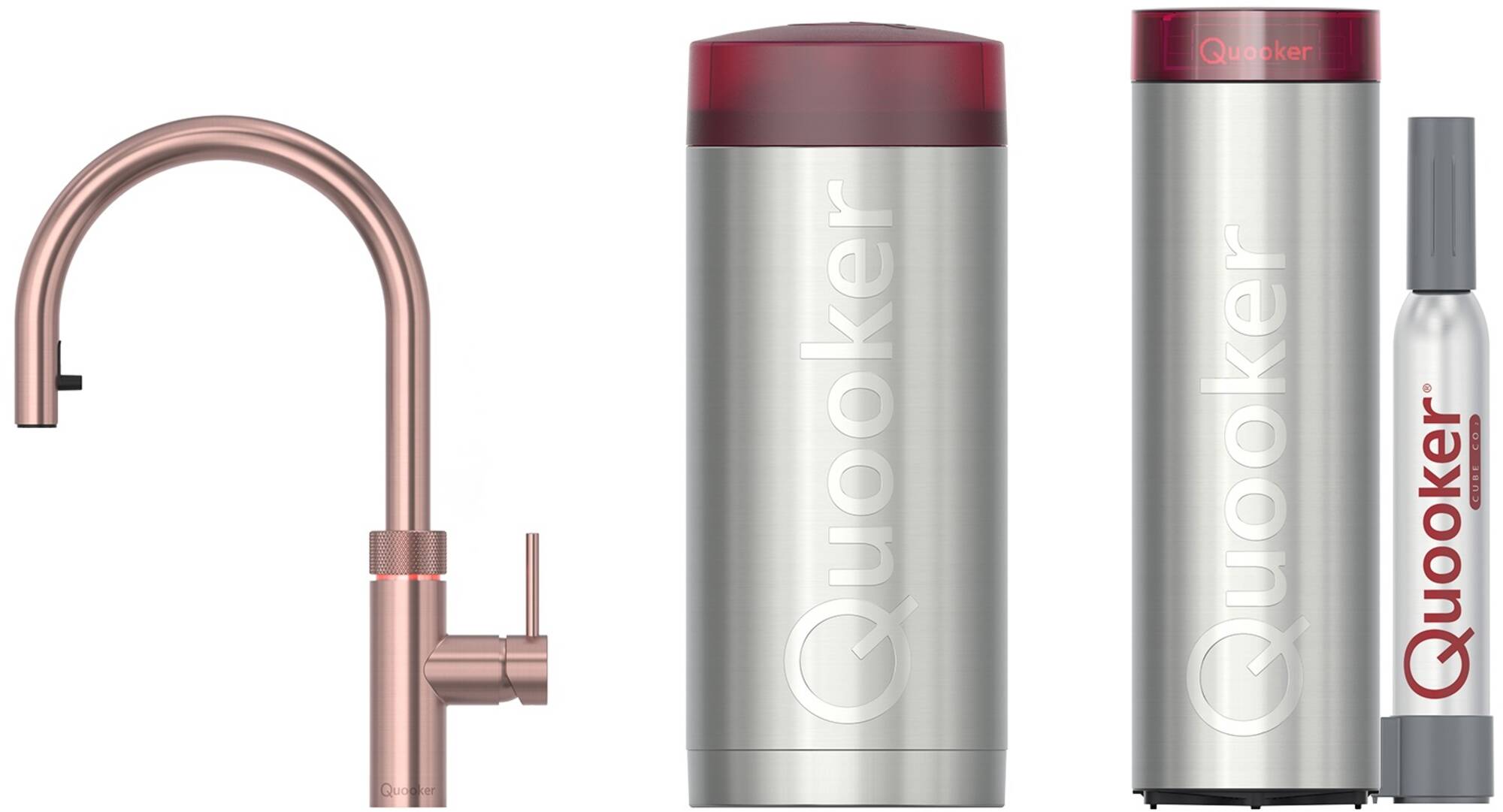 Quooker Flex met COMBI+ boiler en CUBE reservoir 5-in-1-kraan rosé koper