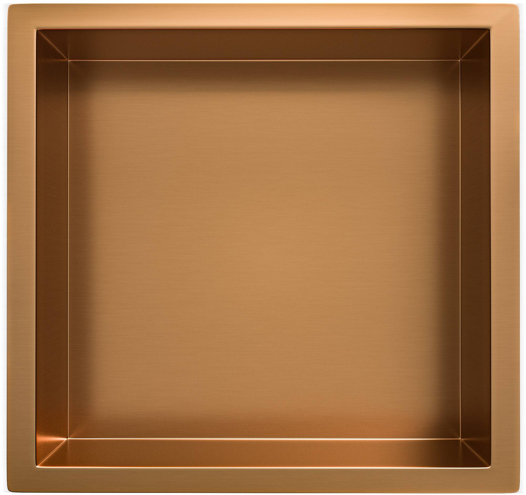 Saqu Shine inbouwnis 30x30x7 cm geborsteld brons koper PVD