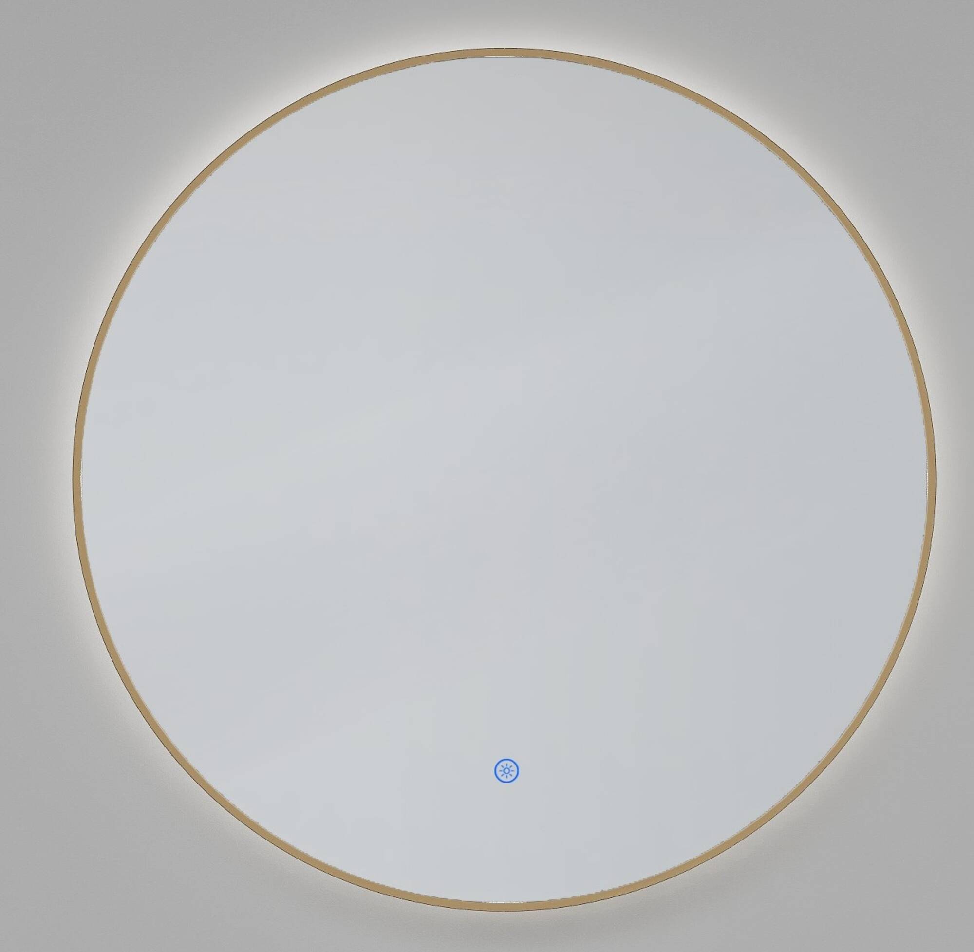 Saqu Cerchio ronde spiegel met LED verlichting Ø100cm geborsteld messing
