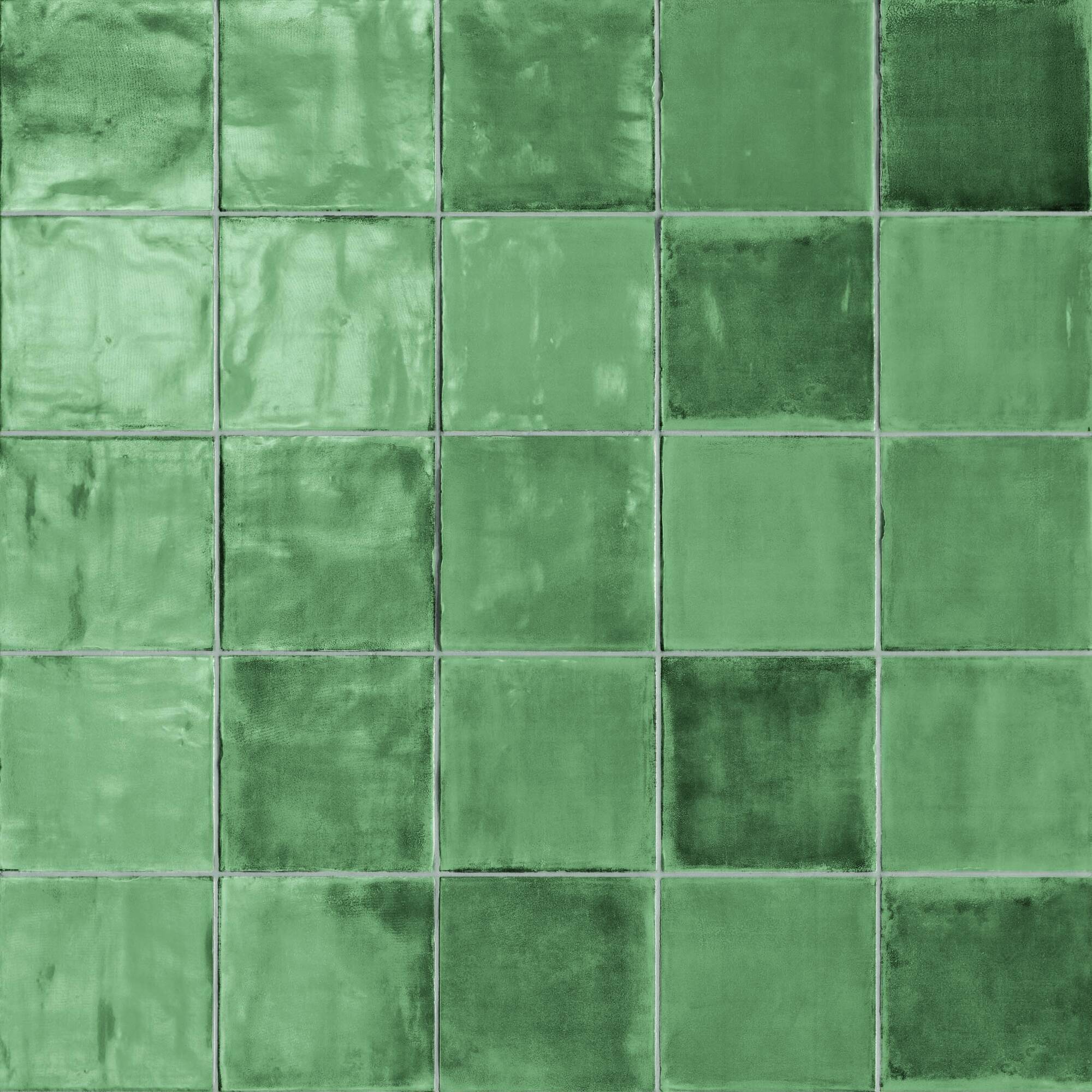 Wandtegel groen Marokkaans Sartoria Tsquare 15x15cm mint tea glans gerectificeerd