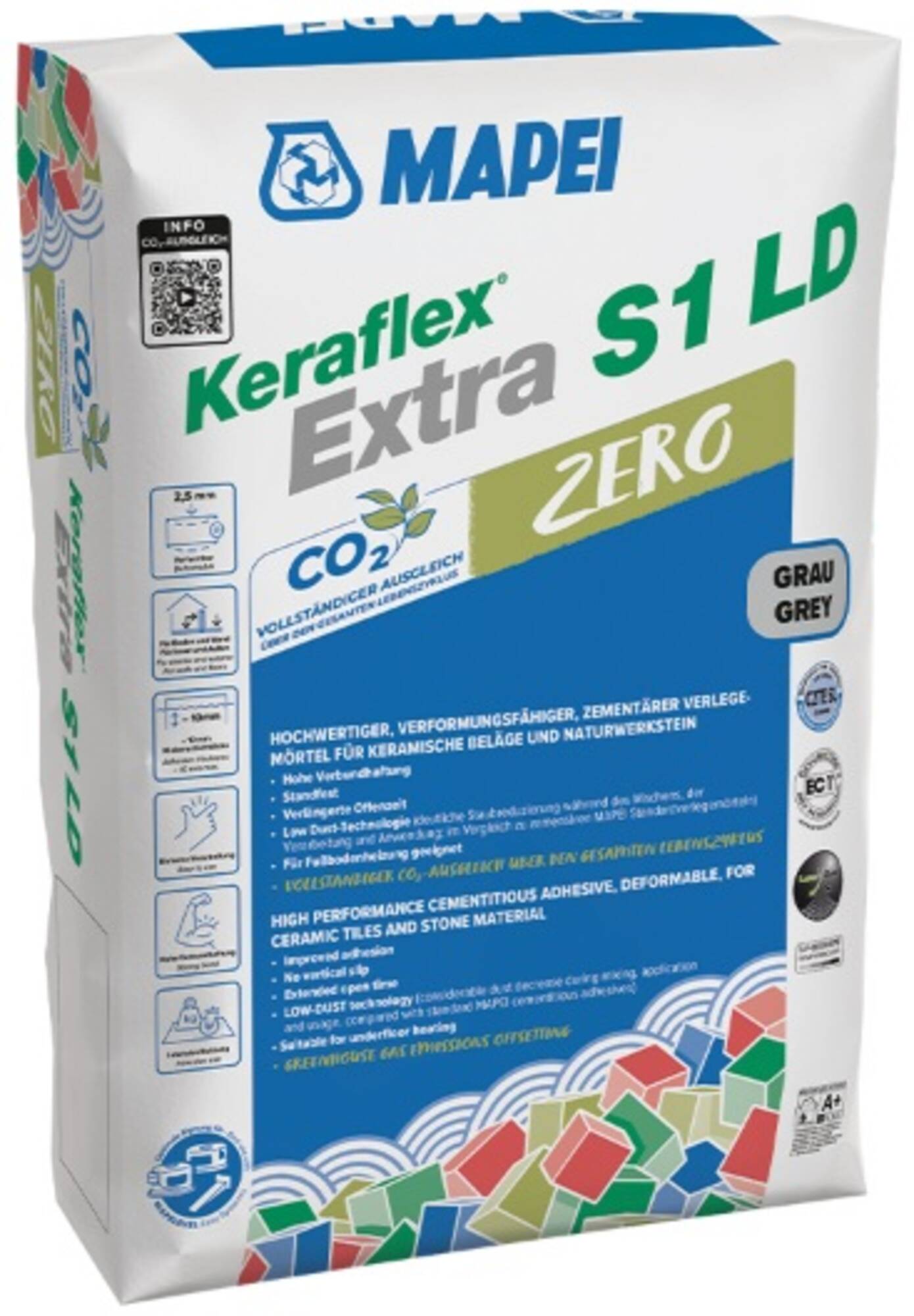 Mapei Keraflex Maxi S1 Zero Tegellijm 20kg Grijs