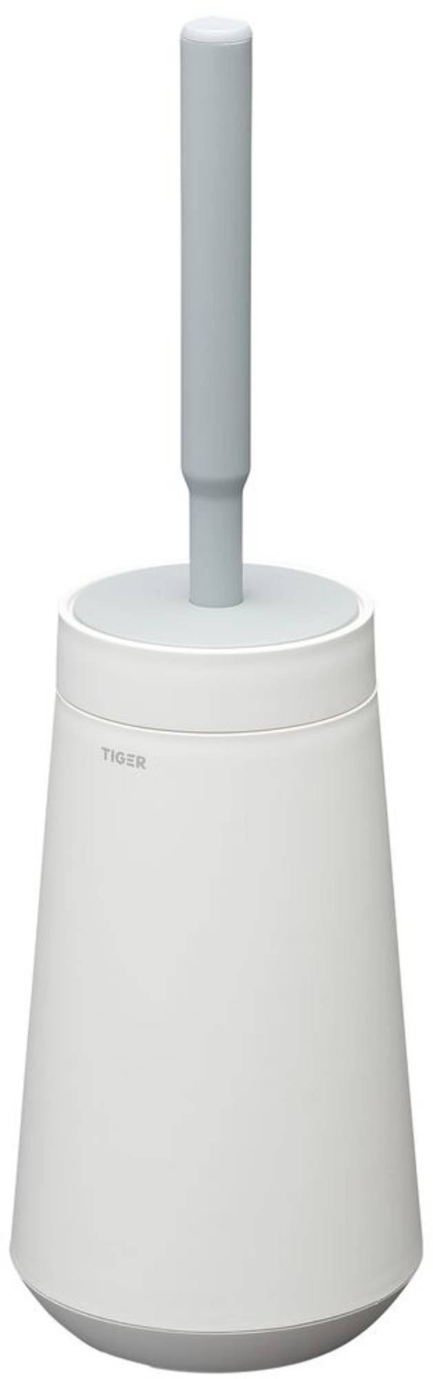 Tiger Tess toiletborstelhouder met swoop borstel wit/lichtgrijs