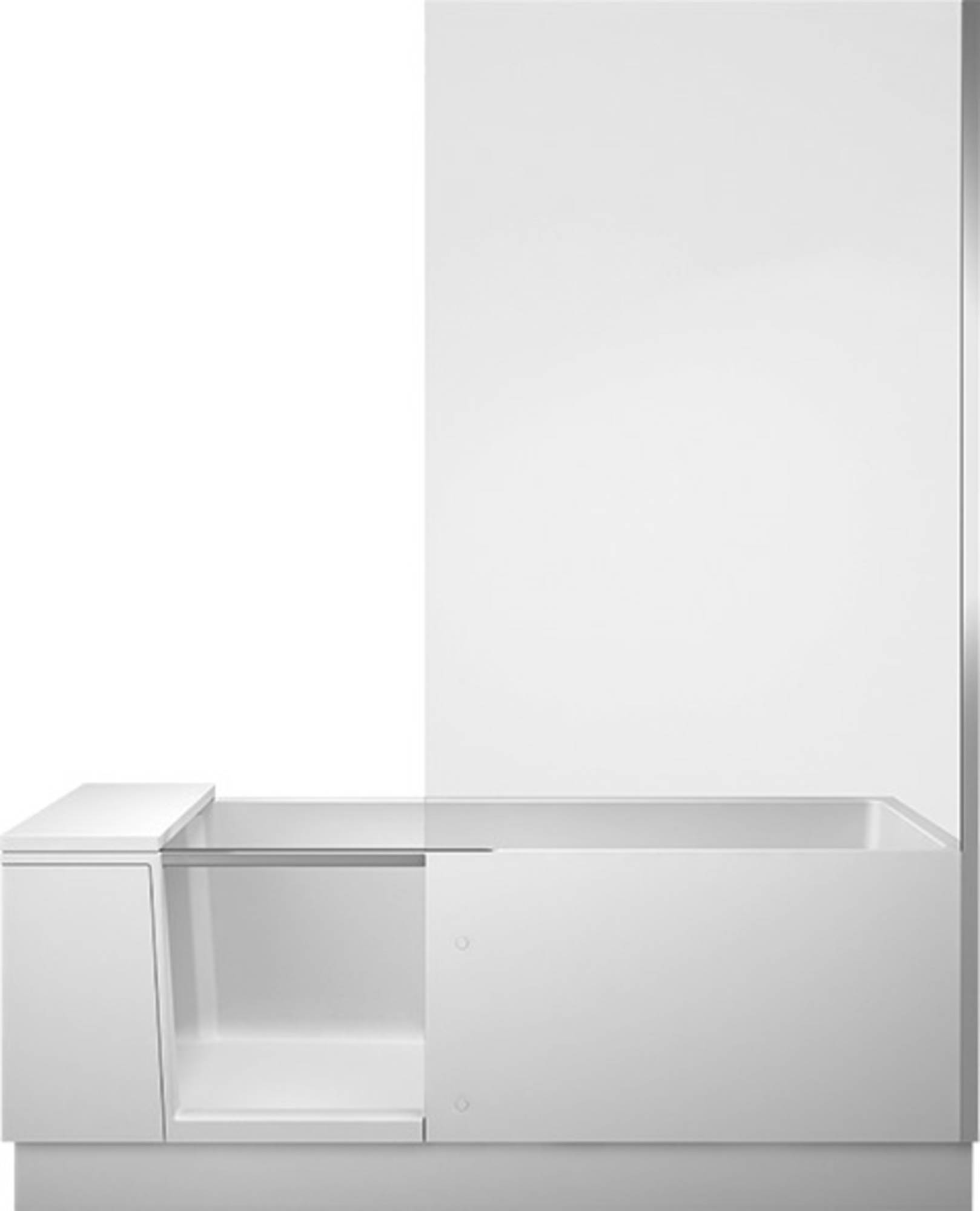 Productafbeelding van Duravit Shower + Bath Bad met gemonteerde deur rechts 170x75 cm Wit Spiegelglas