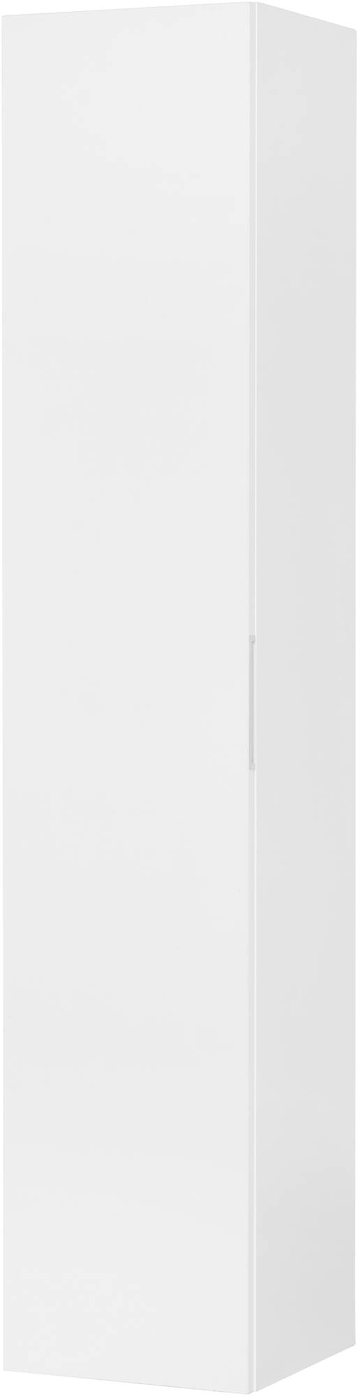 Ben Vario hoge zijkast links greeploos 35x35x175cm wit glans
