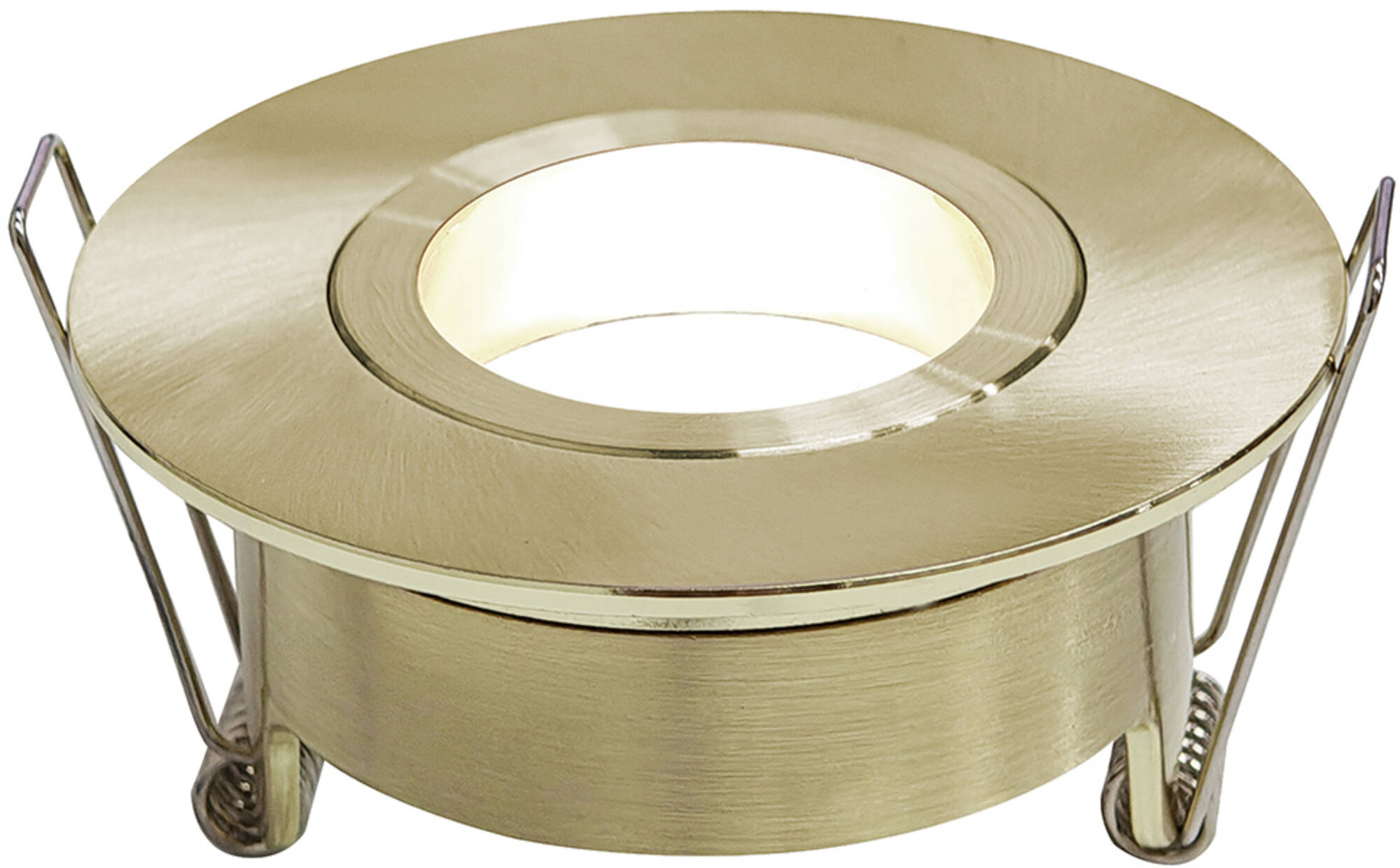 Saqu Inbouwspot Rond Dimbaar Geborsteld Messing
