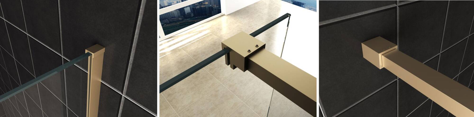 Saqu Lunor Profielset met stabilisatiestang Messing