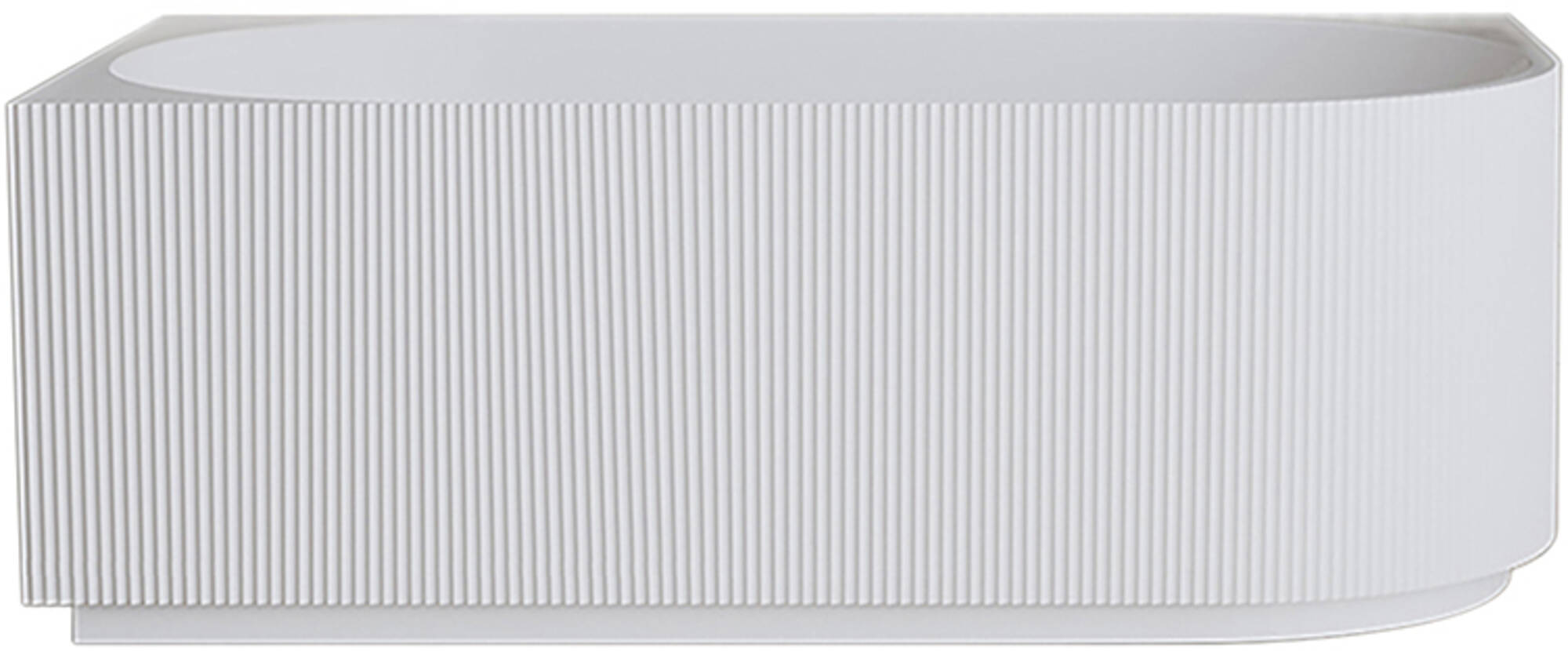 Saqu Striana hoekbad links 180x80cm mat wit