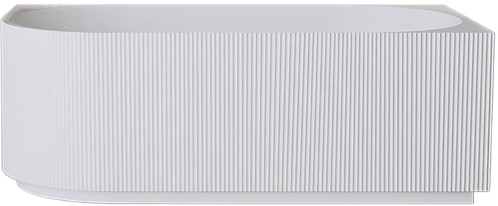 Saqu Striana hoekbad rechts 180x80cm glans wit