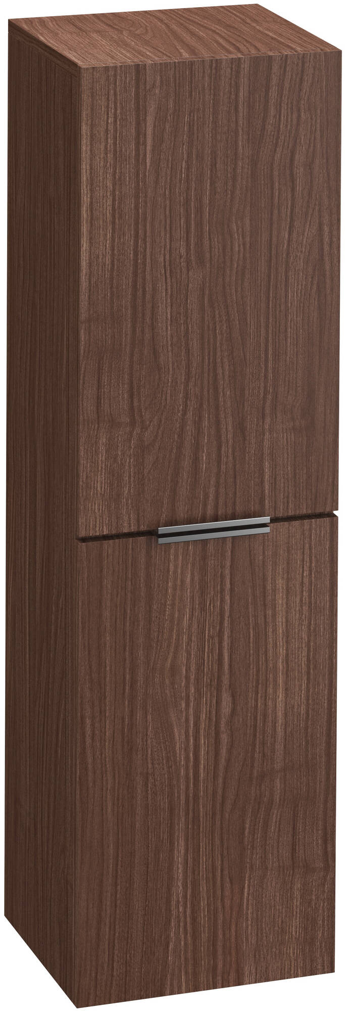 Saqu Lima halfhoge kast met chromen greep 35x32x120cm noten urban