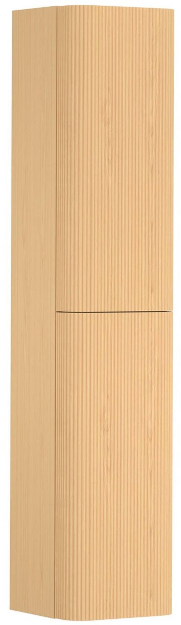 Saqu Olivo hoge kast rechtsdraaiend 35x35x169cm fineer pure ribbel