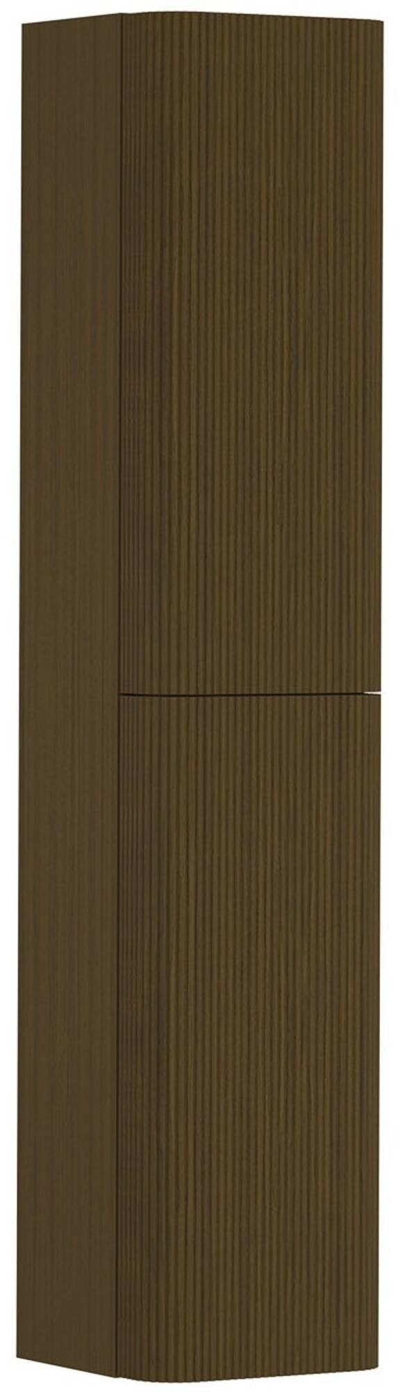 Saqu Olivo hoge kast rechtsdraaiend 35x35x169cm fineer terra ribbel