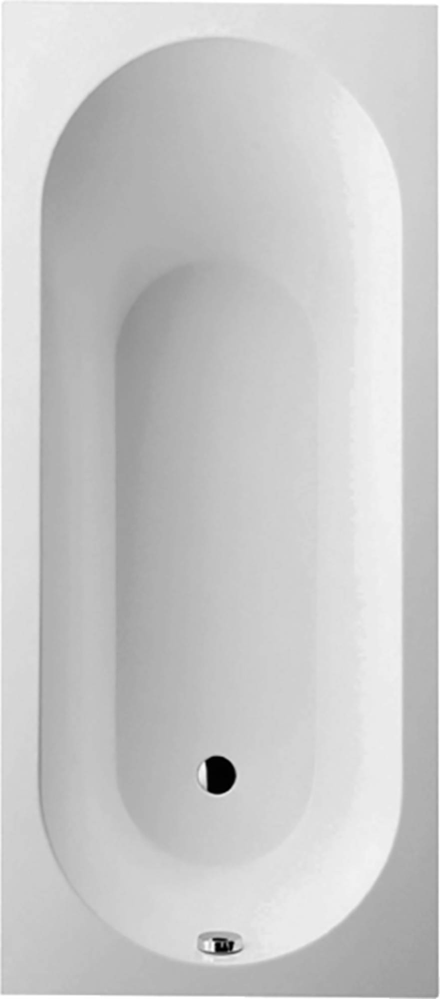 Villeroy & Boch Oberon inbouwbad links/rechts 75x170cm glans wit alpin quaryl